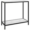 Konsolinis staliukas, baltas, 80x35x75cm, grūdintas stiklas