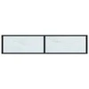 Konsolinis staliukas, balto marmuro, 160x35x75,5cm, stiklas