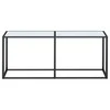 Konsolinis staliukas, balto marmuro, 180x35x75,5cm, stiklas