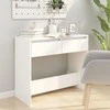 Konsolinis staliukas, baltos spalvos, 89x41x76,5cm, plienas