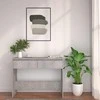 Konsolinis staliukas, betono, 100x35x76,5cm, apdirbta mediena