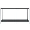 Konsolinis staliukas, juodas, 140x35x75,5cm, grūdintas stiklas