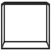 Konsolinis staliukas, juodas, 80x35x75cm, grūdintas stiklas