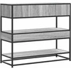 Konsolinis staliukas, pilka sonoma, 90x35x80cm, mediena