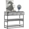 Konsolinis staliukas, pilka sonoma, 90x35x80cm, mediena