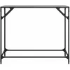 Konsolinis staliukas su juodu stalviršiu, 98x35x81cm, plienas