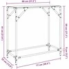 Konsolinis staliukas su juodu stalviršiu, 80x35x81cm, plienas