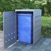 Konteinerio su ratukais pastogė, vienvietė, 240l, plienas