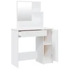 Kosmetinio staliuko komplektas, baltos spalvos, 86,5x35x136cm