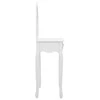 Kosmetinis staliukas, baltas, 65x36x128cm, paulovnija ir MDF