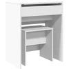Kosmetinis staliukas ir taburetė, baltos spalvos, 60x40x113,5cm