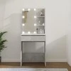 Kosmetinis staliukas su LED apšvietimu, pilkas, 60x40x140cm