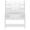 Kosmetinis staliukas su LED, baltas, 100x40x135cm, MDF