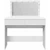Kosmetinis staliukas su LED, baltos spalvos, 100x40x120cm