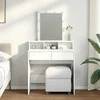 Kosmetinis staliukas su LED, baltos spalvos, 80x41x144,5cm