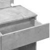 Kosmetinis staliukas su LED, betono pilkas, 100x40x120cm