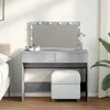 Kosmetinis staliukas su LED, betono pilkas, 100x40x120cm
