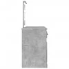 Kosmetinis staliukas su LED, betono pilkas, 130x50x132,5cm