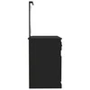 Kosmetinis staliukas su LED, juodas, 90x50x132,5cm, mediena