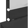 Kosmetinis staliukas su LED, juodos spalvos, 100x40x120cm