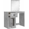 Kosmetinis staliukas su LED lemputėmis, betono, 90x42x132,5cm