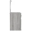 Kosmetinis staliukas su LED, pilkas, 90x50x132,5cm, mediena