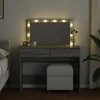 Kosmetinis staliukas su LED, pilkas ąžuolo, 100x40x120cm