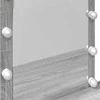 Kosmetinis staliukas su LED, pilkas ąžuolo, 100x40x130cm