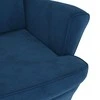 Fotelis Krėslas, mėlynos spalvos, aksomas