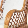 Sofa Krėslas su pagalvėle, šviesiai rudas, natūralus ratanas/linas