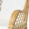 Sofa Krėslas su pagalvėlėmis, natūralus ratanas ir linas