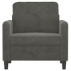 Sofa Krėslas, tamsiai pilkos spalvos, 60cm, aksomas