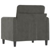 Sofa Krėslas, tamsiai pilkos spalvos, 60cm, aksomas