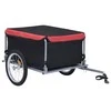 Dviračio priekaba, juodos ir raudonos spalvos, 65kg