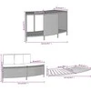 Kubilo rėmas, pilkos spalvos, poliratanas ir akacijos masyvas