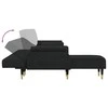 L formos sofa-lova, juodos spalvos, 271x140x70cm, aksomas