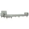 L formos sofa-lova, šviesiai pilka, 275x140x70cm, aksomas