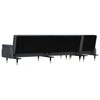 L formos sofa-lova, tamsiai pilka, 271x140x70cm, aksomas