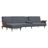 L formos sofa-lova, tamsiai pilka, 279x140x70cm, aksomas