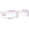 Laikiklis Monitoriaus stovas, baltas, 100x27x15cm, apdirbta mediena