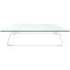 Laikiklis Monitoriaus stovas, baltas, 100x35x8cm, stiklas ir metalas
