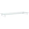 Laikiklis Monitoriaus stovas, baltas, 100x35x8cm, stiklas ir metalas