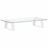 Laikiklis Monitoriaus stovas, baltas, 40x20x8cm, stiklas ir metalas