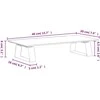 Laikiklis Monitoriaus stovas, baltas, 40x20x8cm, stiklas ir metalas