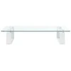 Laikiklis Monitoriaus stovas, baltas, 40x35x8cm, stiklas ir metalas