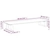Laikiklis Monitoriaus stovas, baltas, 60x20x8cm, stiklas ir metalas