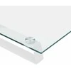 Laikiklis Monitoriaus stovas, baltas, 80x20x8cm, stiklas ir metalas
