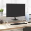 Laikiklis Monitoriaus stovas, baltas, 80x35x8cm, stiklas ir metalas