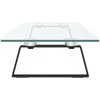 Laikiklis Monitoriaus stovas, juodas, 100x20x8cm, stiklas ir metalas
