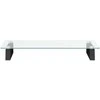 Laikiklis Monitoriaus stovas, juodas, 60x35x8cm, stiklas ir metalas